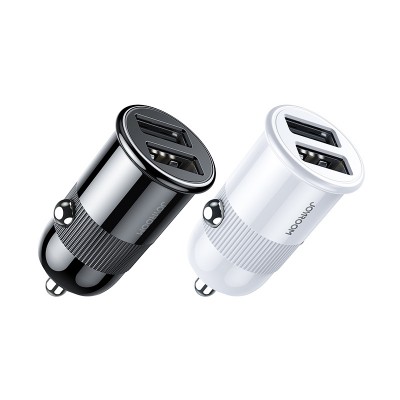 Joyroom dual usb port 3.1A fireproof multiple security protection CE ROHS FCC ultra compact mini car charger